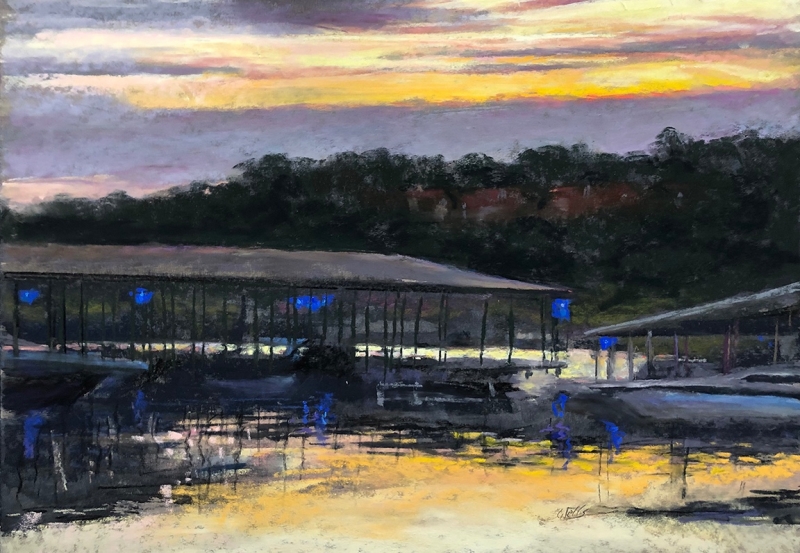 Blue Light District by artist Linda Wells